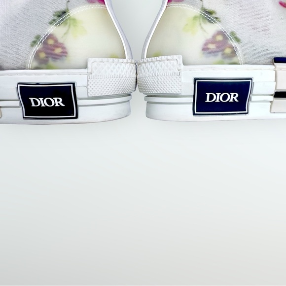 Christian Dior Technical Neutral Canvas Flower Unisex B23 High Top Sneakers - 37 - Picture 5 of 10